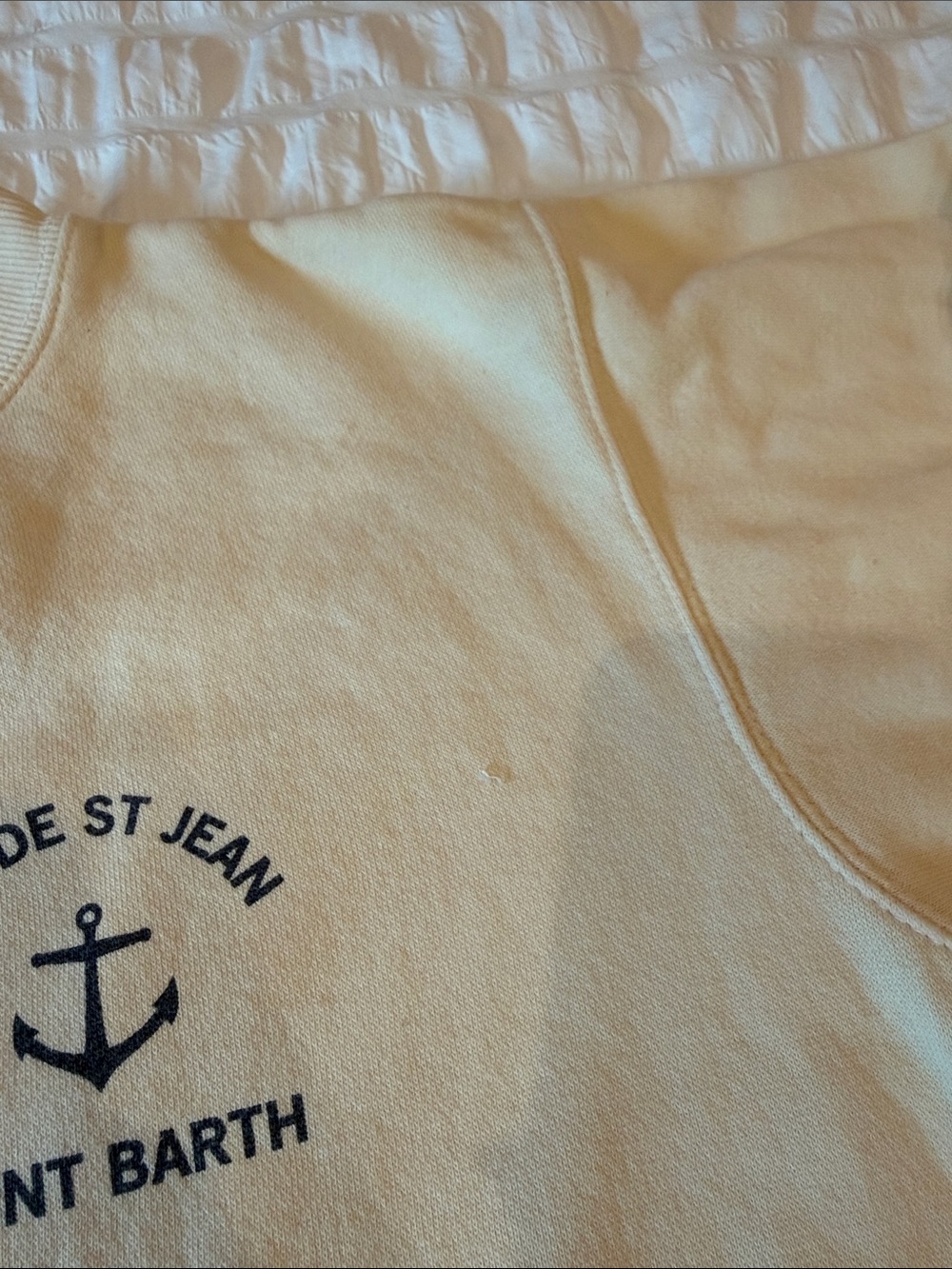 Brandy Melville Saint Barth Butter Yellow Cropped Crewneck - Picture 4 of 5